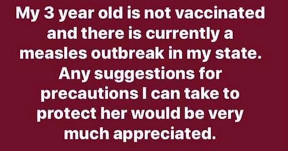 Anti-vaxx mom asks how to protect her daughter from measles outbreak. The internet delivered.