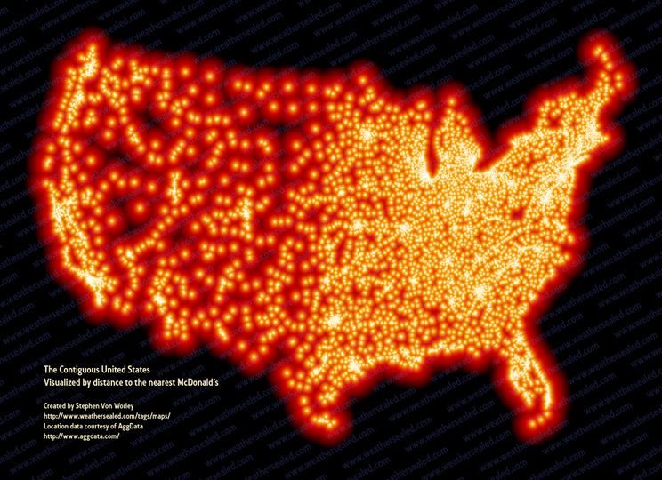 Map Of Mcdonald S Around Me Map Of Every Mcdonald's In The Country - Good