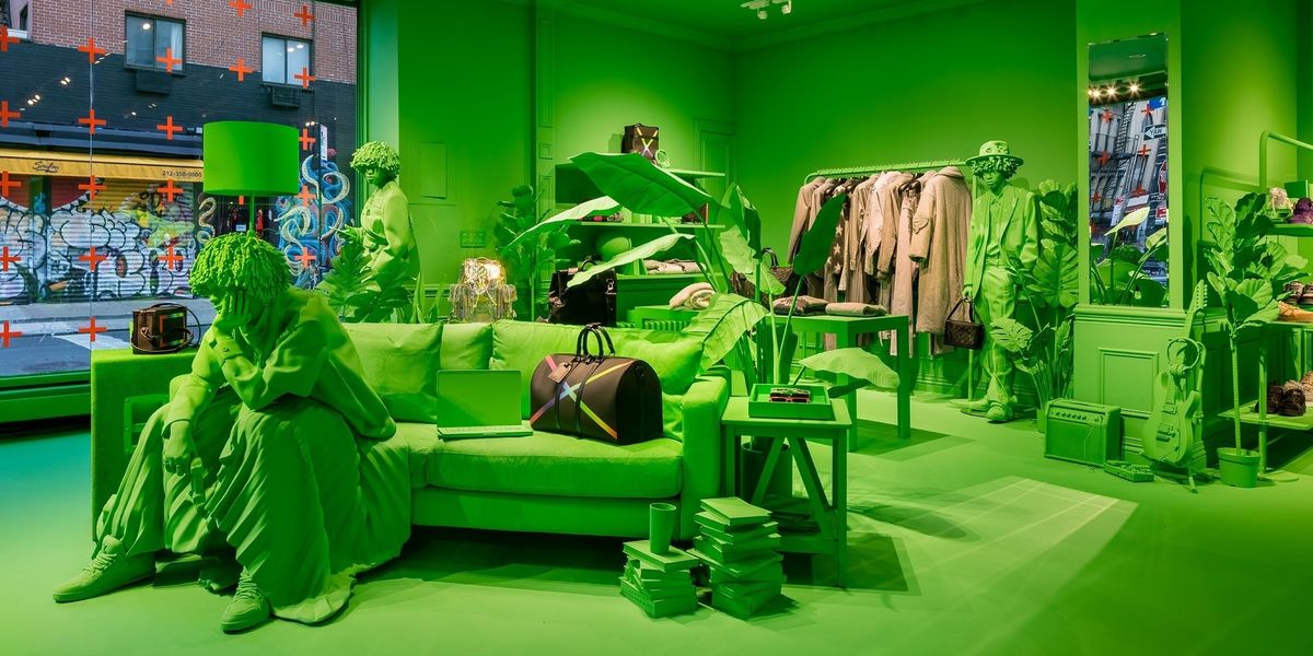 Louis Vuitton Opens Slime Green NYC Pop-Up