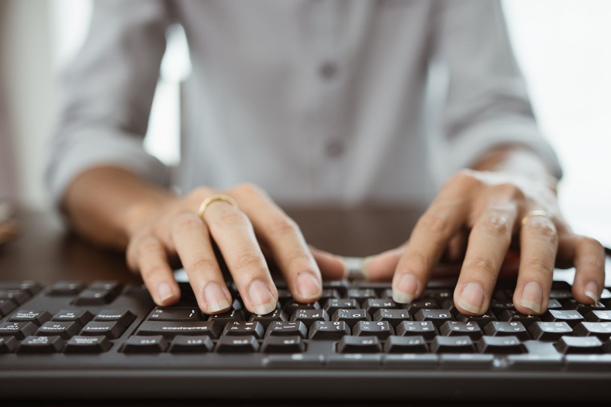 Stock image of a computer keyboard