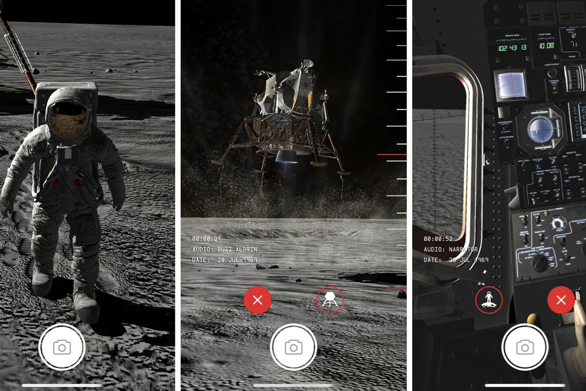 Images of TIME Moon landing AR app