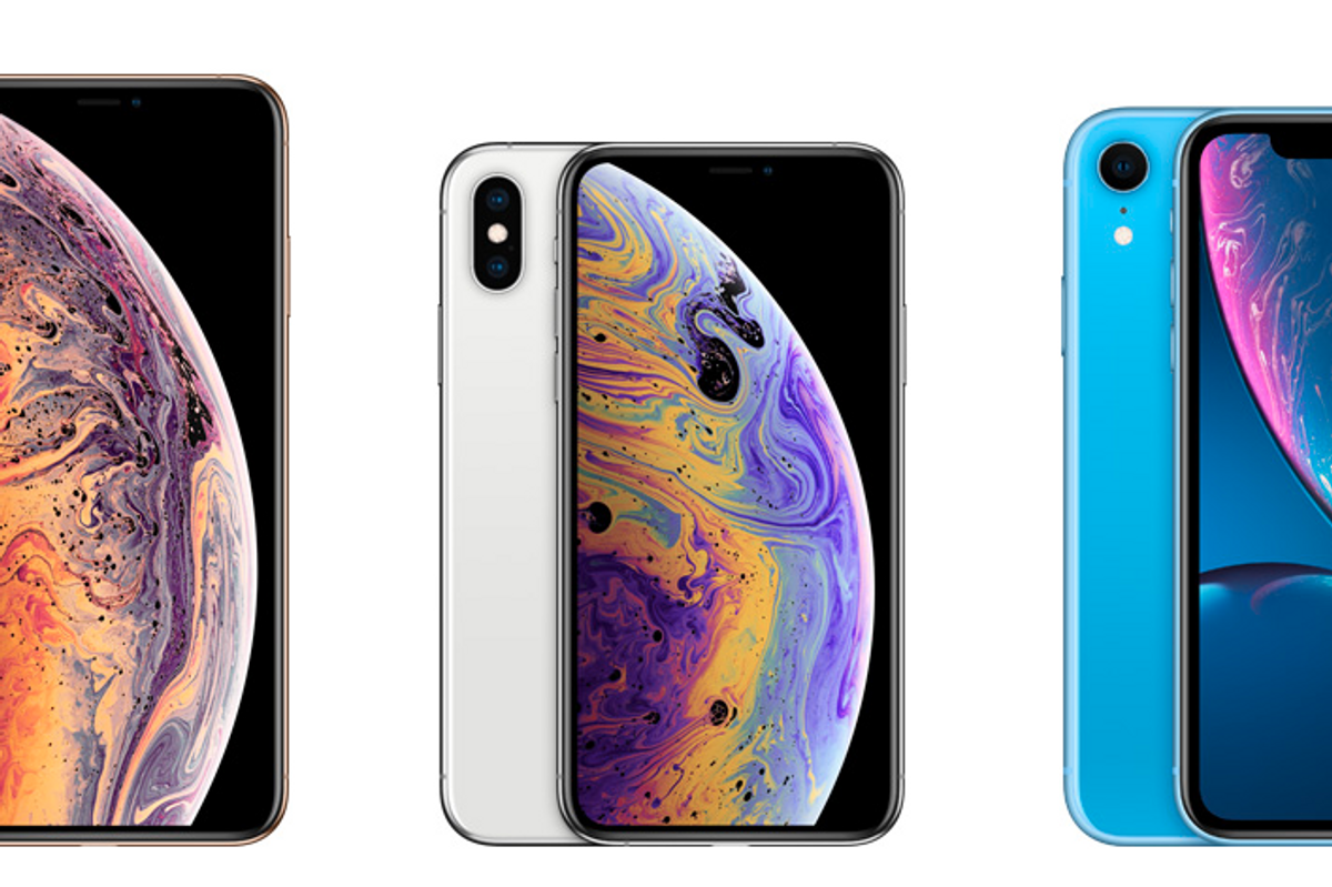 Images of iPhone XS Max, XS and XR