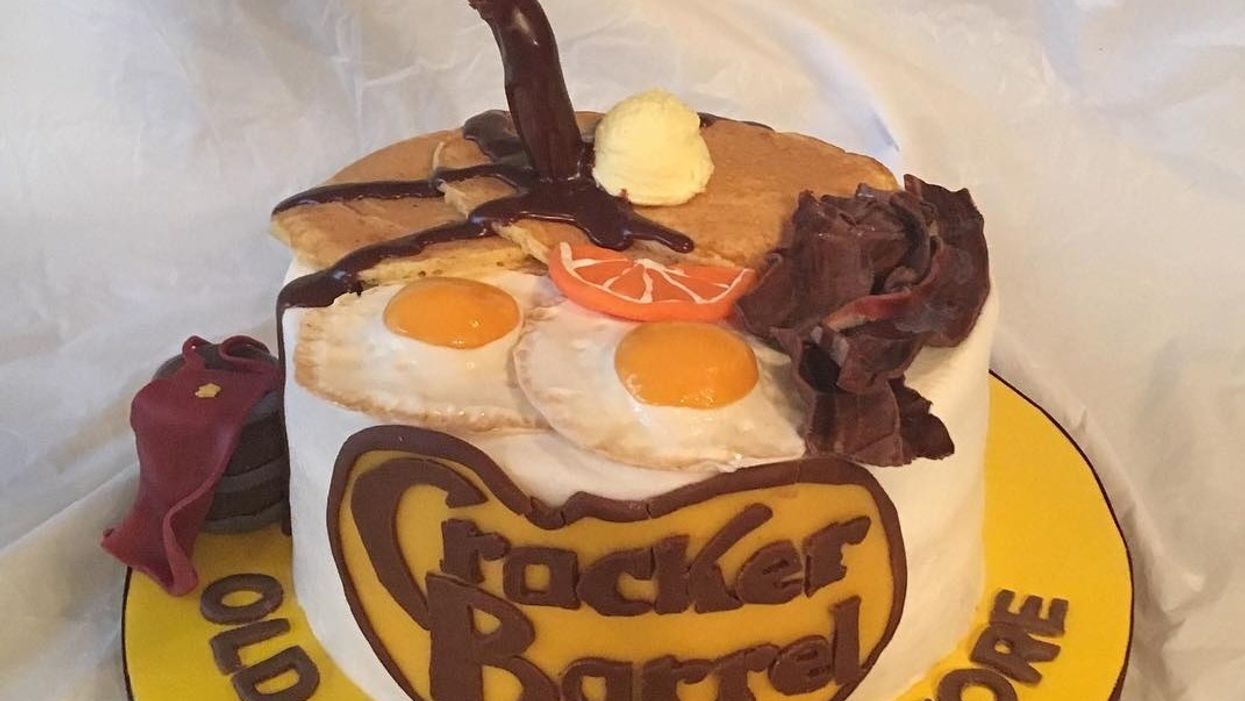 This cake celebrating Cracker Barrel's breakfast is a mouthwatering work of art