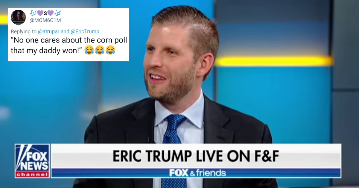 Eric Trump Criticizes The Media For Not Focusing On His Dad's 'Corn ...