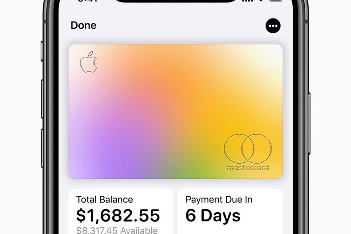 An image of how Apple Card and its app will look on the iPhone