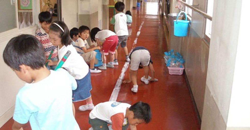 Should children clean their own schools? Japan thinks so.
