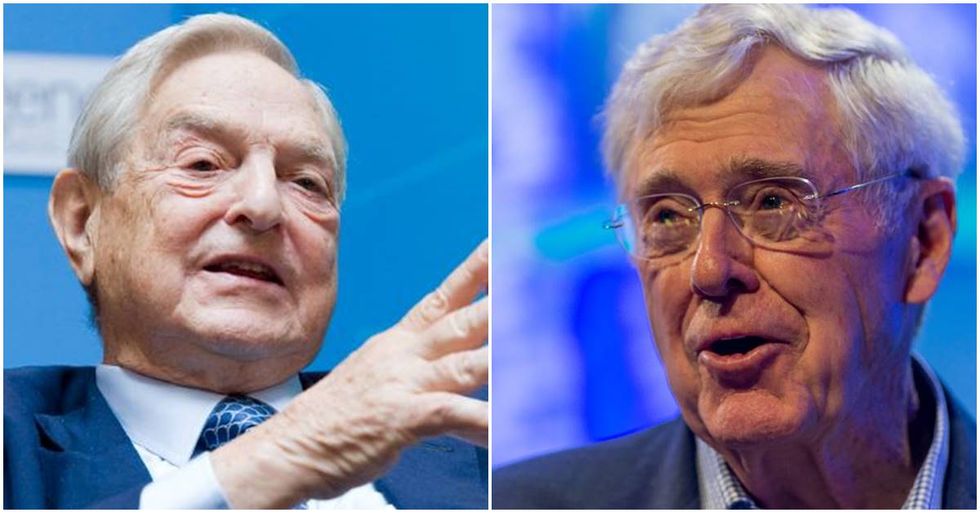 Liberal boogeyman George Soros and right-wing billionaire Charles Koch have teamed up to stop ‘endless war.’