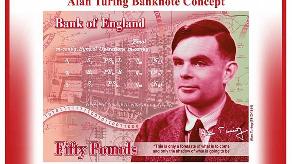 Alan Turing will appear on the 50-pound note nearly 70 years after being persecuted for his sexuality.