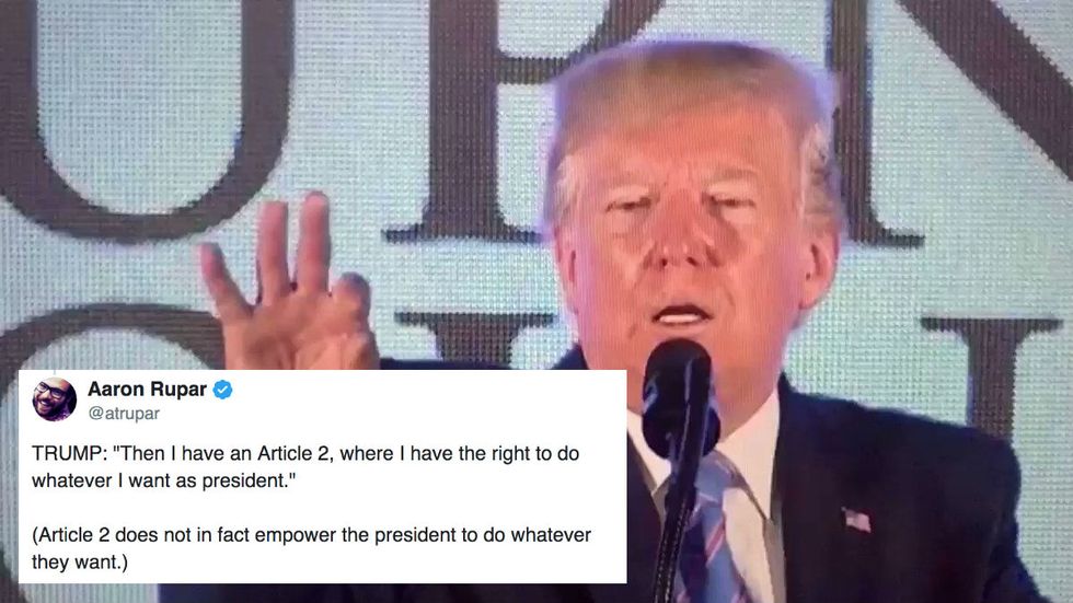 Trump told a room full of teens the Constitution gives him ‘the right to do whatever I want’