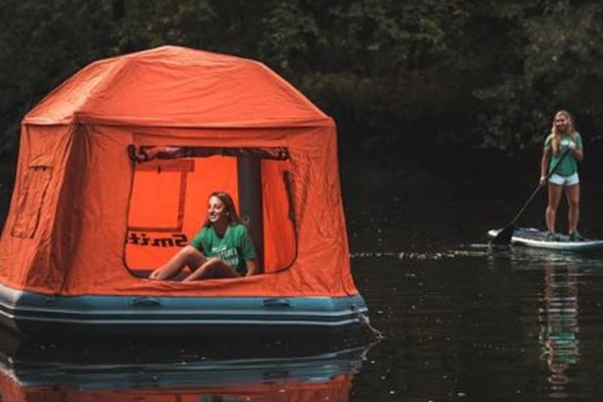 Bizarre tent-raft looks like a total death trap: 'Why live when you can die?'