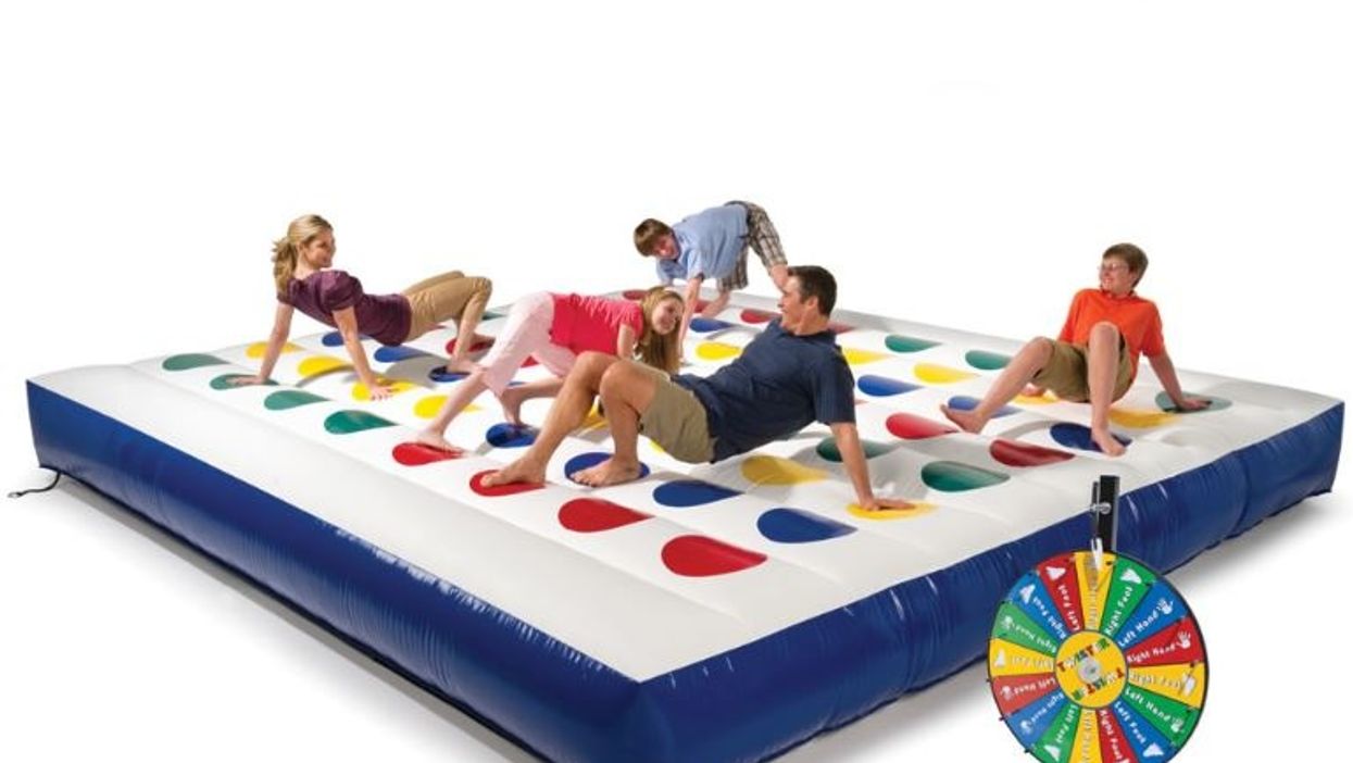 This giant, inflatable Twister game will take any party to the next level