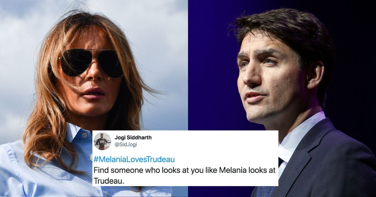 'Melania Loves Trudeau' Is Trending Thanks To Photo Of The First Lady Appearing To Lust After The Canadian Prime Minister
