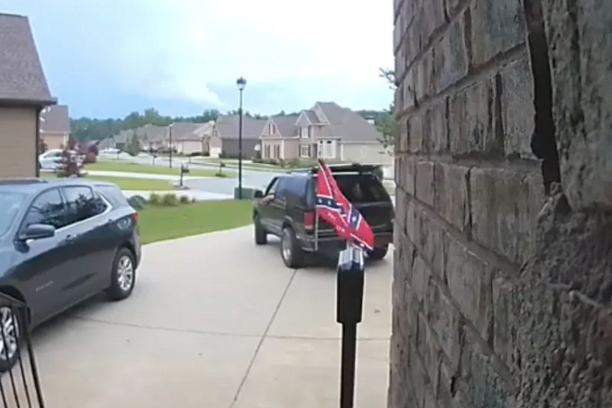 A black couple turned away a contractor who arrived with a giant Confederate flag on his car