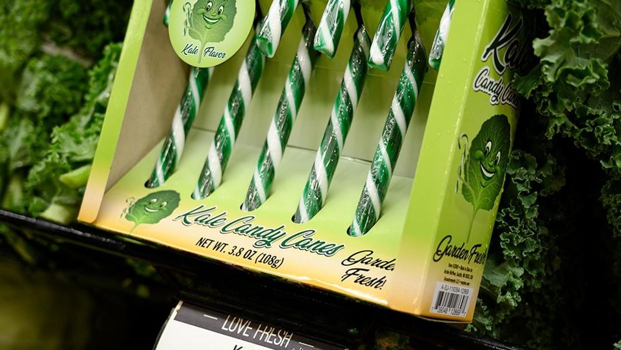 You can buy candy canes flavored like kale, ham and pizza now