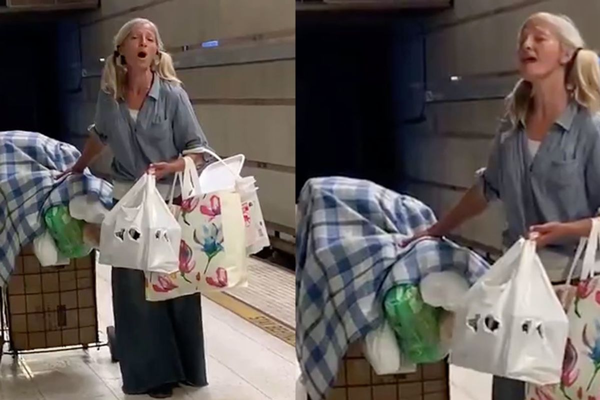 Video of a homeless woman singing opera in the LA subway captivates thousands