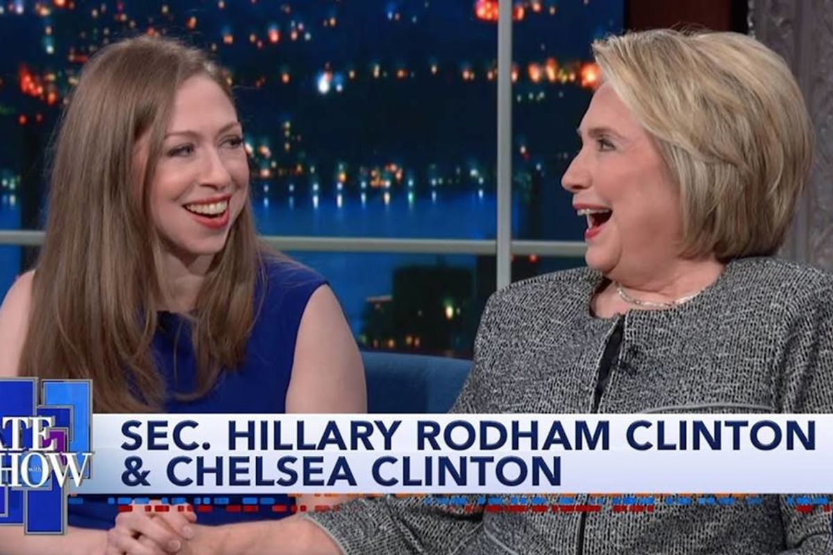 Hillary Clinton discusses Trump's impeachment to a crowd chanting 'Lock him up!'