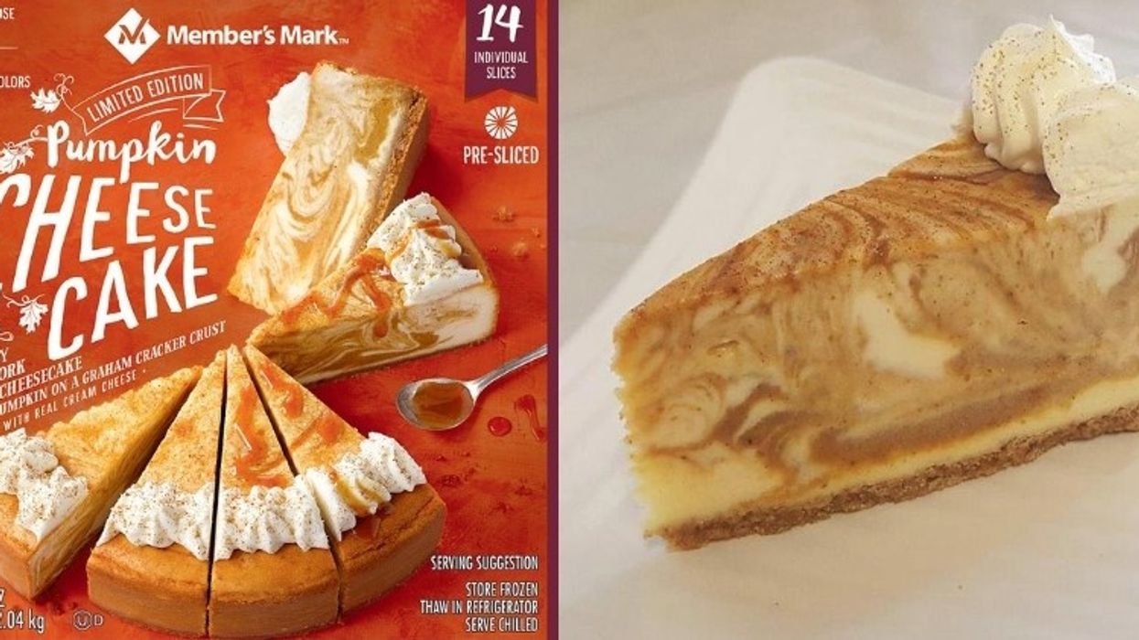 You can buy a 4-pound pumpkin spice cheesecake at Sam's Club
