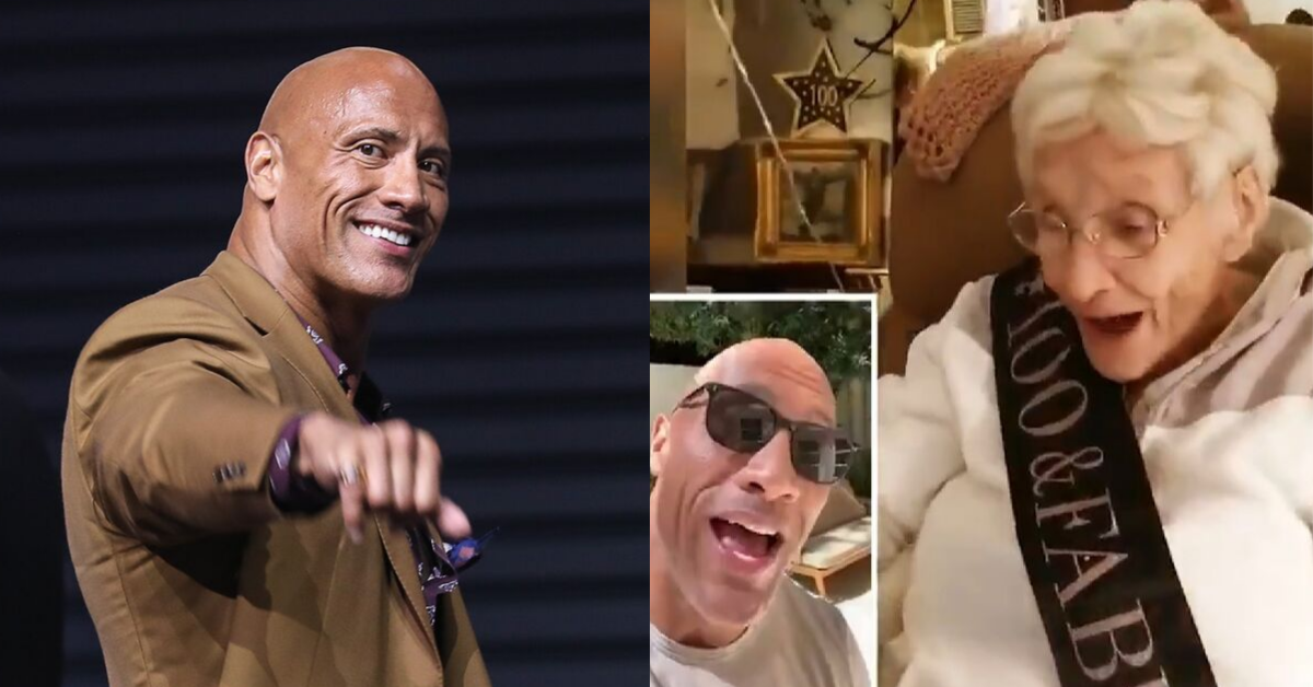 Dwayne 'The Rock' Johnson Makes Sweet Video For A Fan's 100th Birthday, And Her Reaction Is Totally Worth It