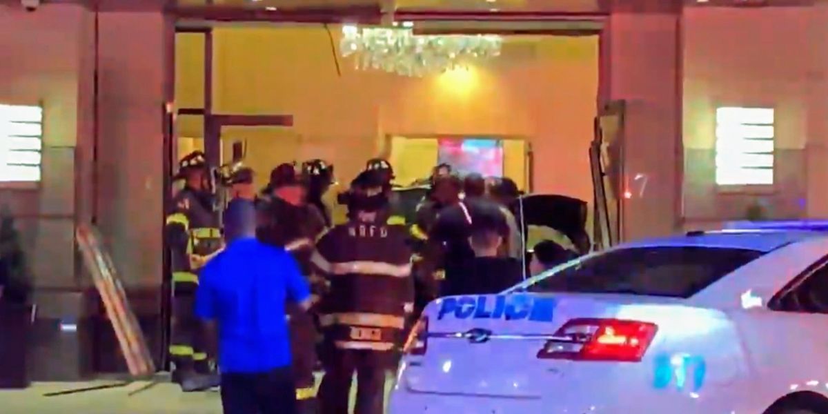 Driver Smashes Car Into Lobby Of Trump Plaza In New Rochelle, Then Gets Out And Sits On The Sofa