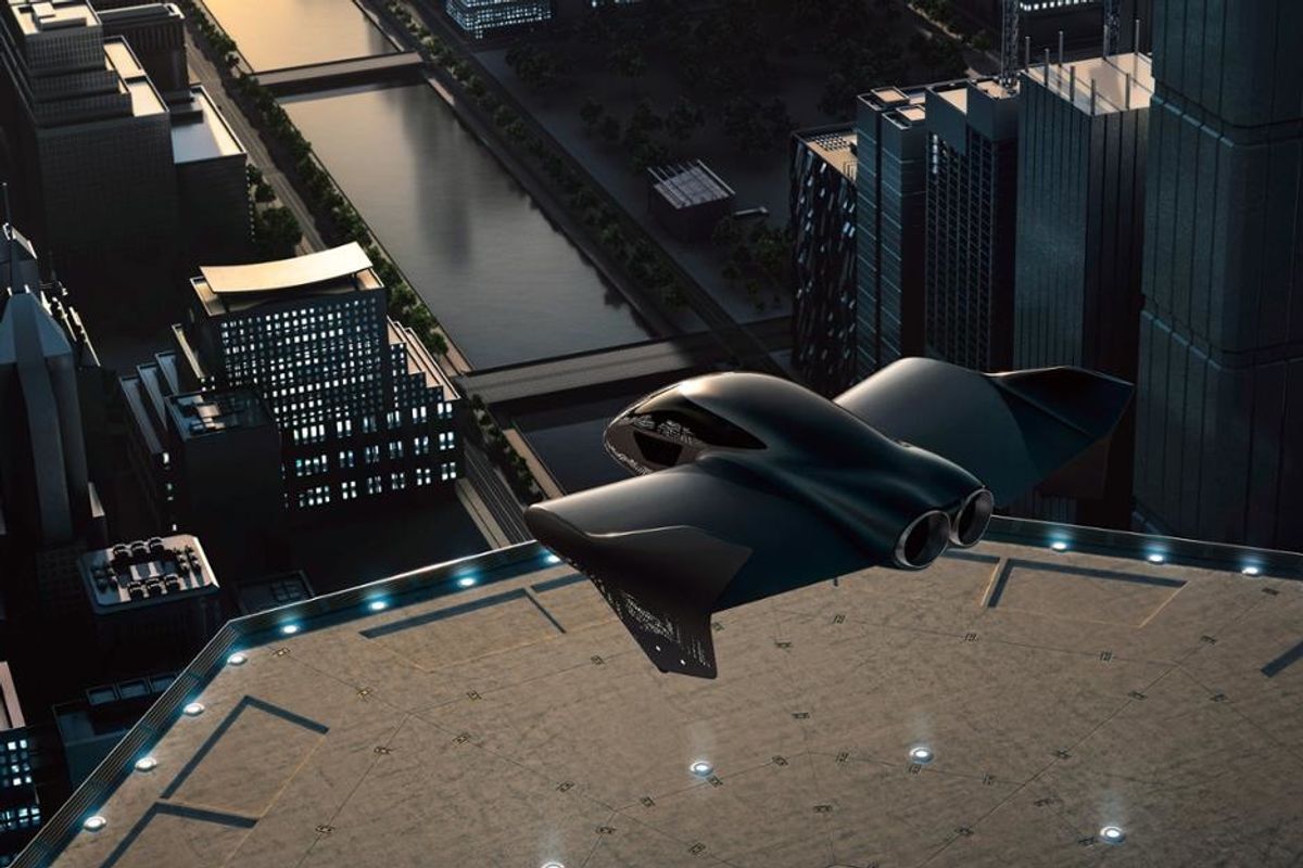 Porsche and Boeing electric flying car concept