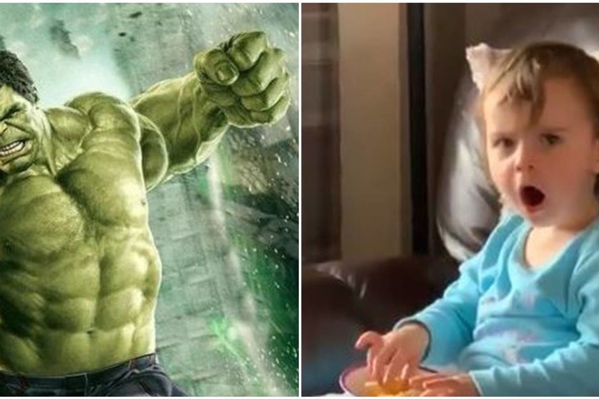 Everyone loves this two-year-old's reaction to seeing Bruce Banner become the Hulk