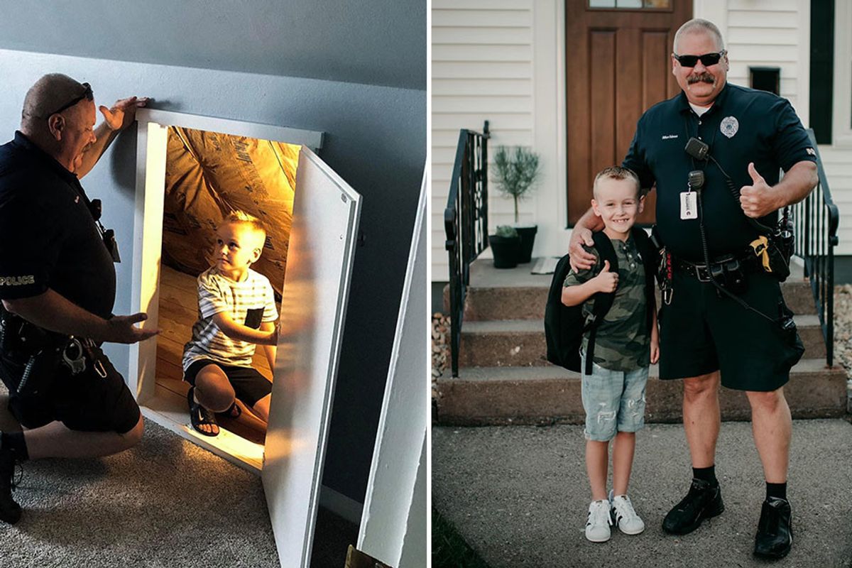 Police officer makes house call to ease 6-year-old's fears about monsters