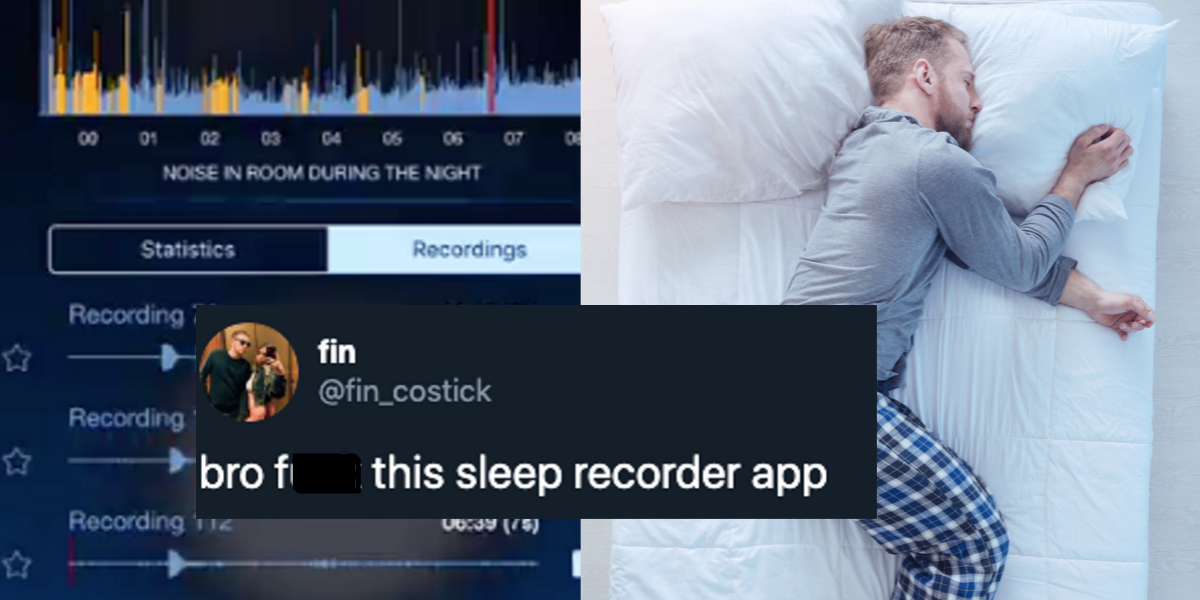 Guy's Sleep Recorder App Embarrassingly Catches A Lot More Than Just
