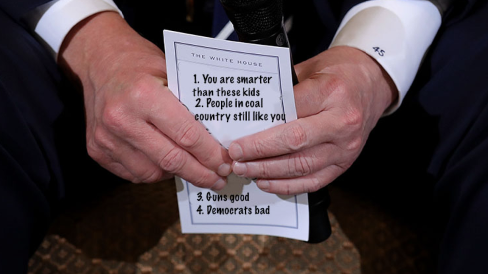 Donald Trump Needed Notes for His Listening Session, Here Are the Memes You Didn't Know You Needed