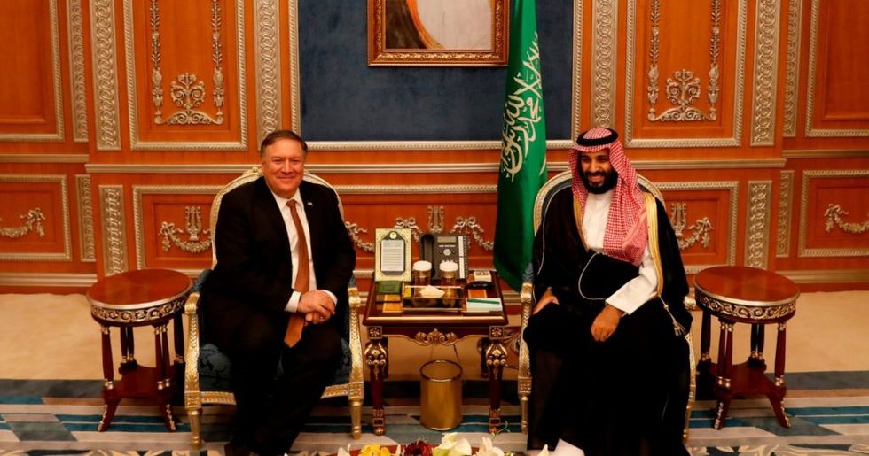 Donald Trump's Secretary of State Is Getting Dragged for His All Smiles Photo Op With Saudi Arabia's Crown Prince