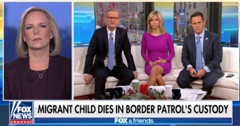 Donald Trump's Homeland Security Chief Just Went on 'Fox and Friends' to Deflect Blame for the Death of a Migrant Child While In Custody, and People Are Pissed
