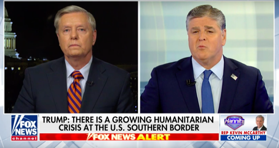 Lindsey Graham Just Went on Sean Hannity to Praise Donald Trump's Oval Office Speech, and He Can't Really Believe This, Can He?