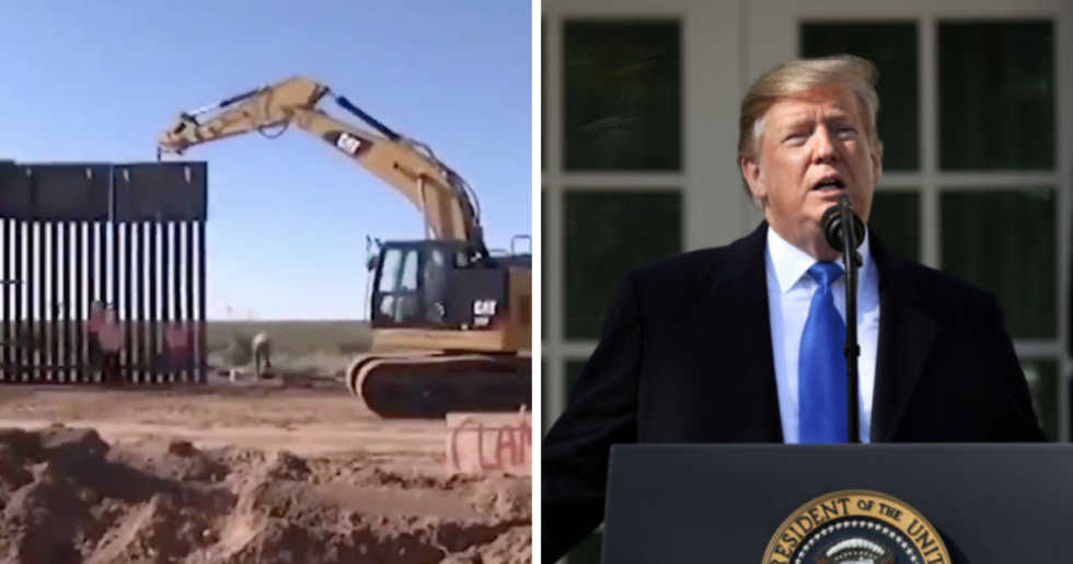 Donald Trump Just Tweeted Questionable Video of a Wall Being Built on the Southern Border and Now He Has a New Hashtag