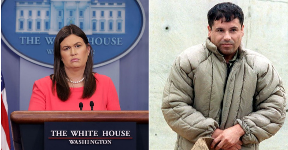 People Can't Stop Mocking Sarah Sanders For Suggesting That Trump's Wall Would Have Stopped El Chapo