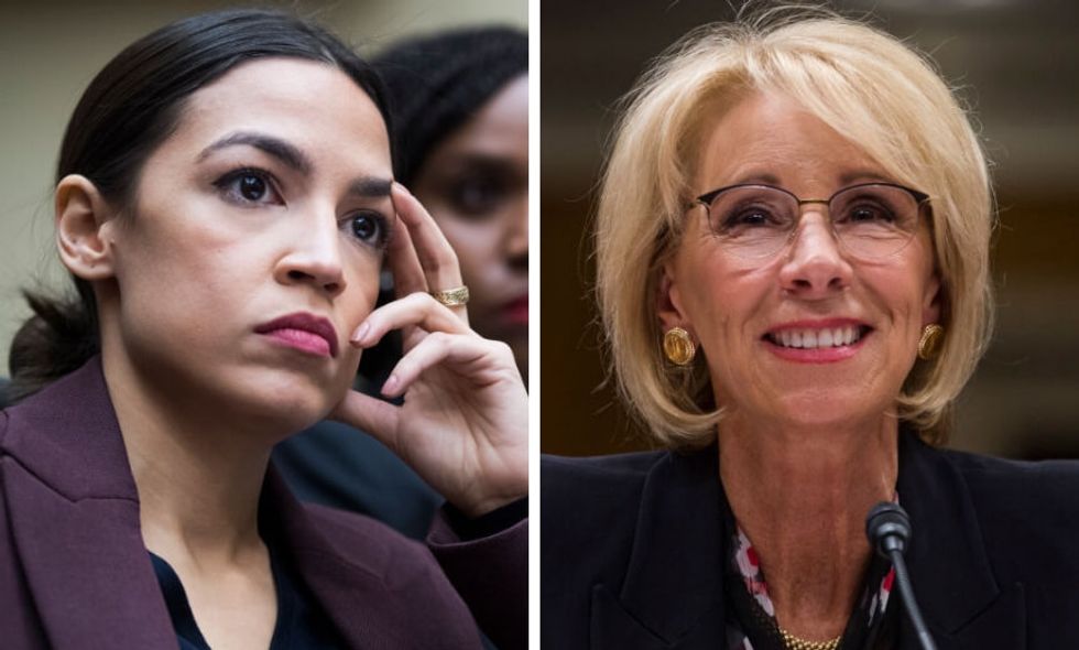 Betsy DeVos Claimed to 'Love Special Olympics' After Cutting It From Trump's Budget, and AOC Just Called Her Out