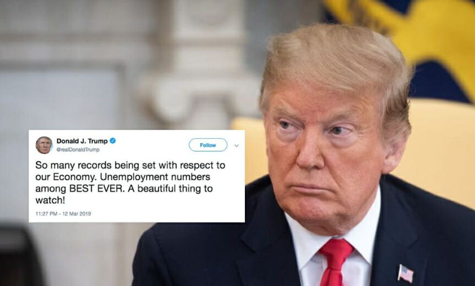 A Disturbing New Jobs Report Completely Contradicts Trump's Boasts About the Strength of the Economy