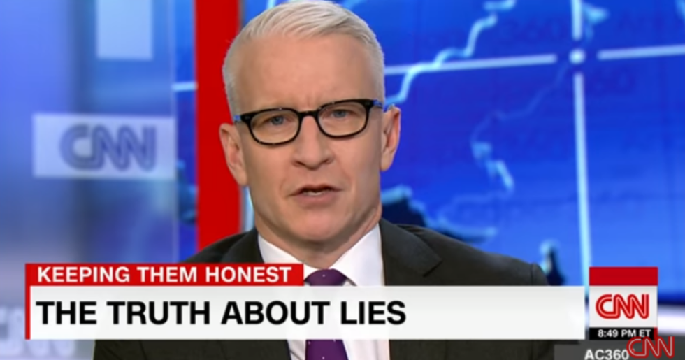 Anderson Cooper Just Debunked a Day's Worth of Donald Trump's Lies, and Hoo Boy, Yeah, It's a Lot