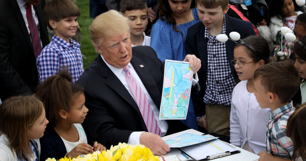 Donald Trump Just Claimed That a Kid at the White House Easter Egg Roll Told Him to 'Keep Building That Wall'