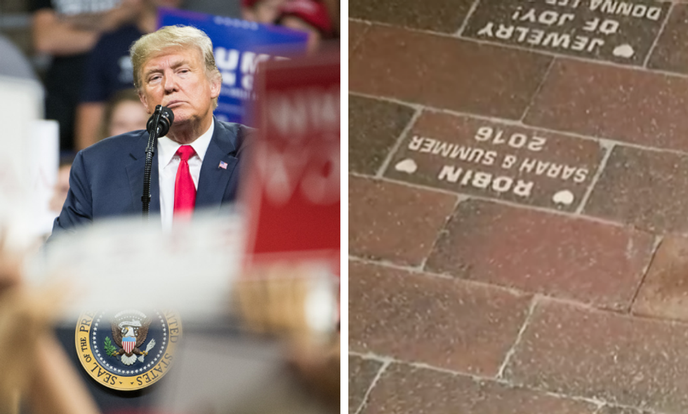 Florida Town Removes Personalized 'TRUMP 2020' Brick from Public Walkway After Backlash