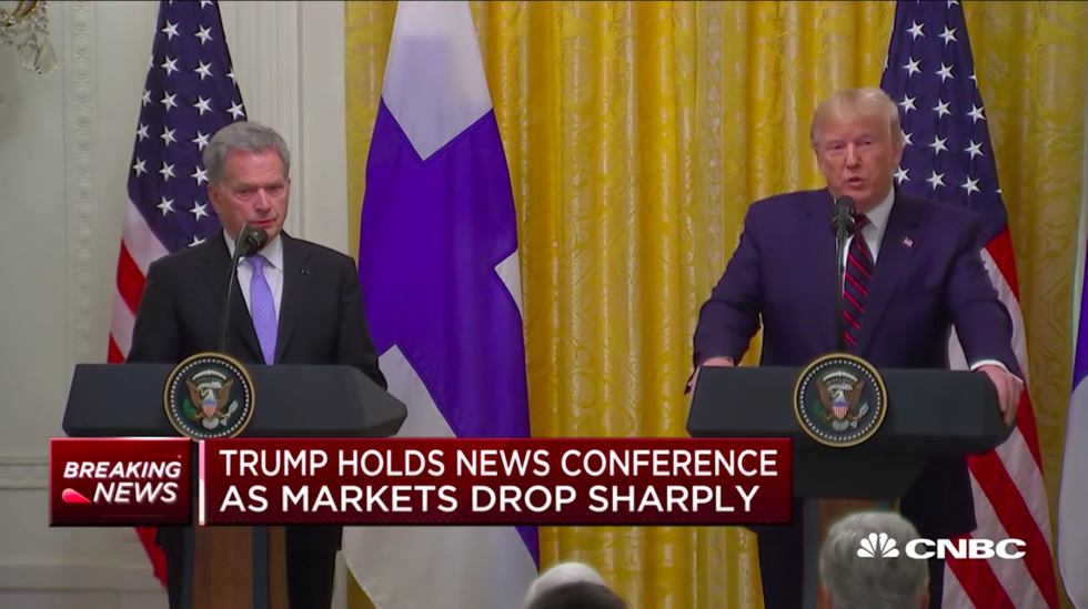 Donald Trump Hijacked a Question for the Finnish President to Deliver an Angry Rant and the Finnish President Was Not Having It