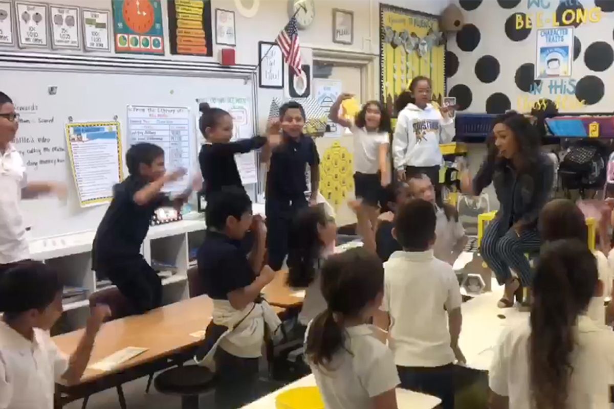 Elementary school teacher leads students in empowering remix of Lizzo's 'Truth Hurts'