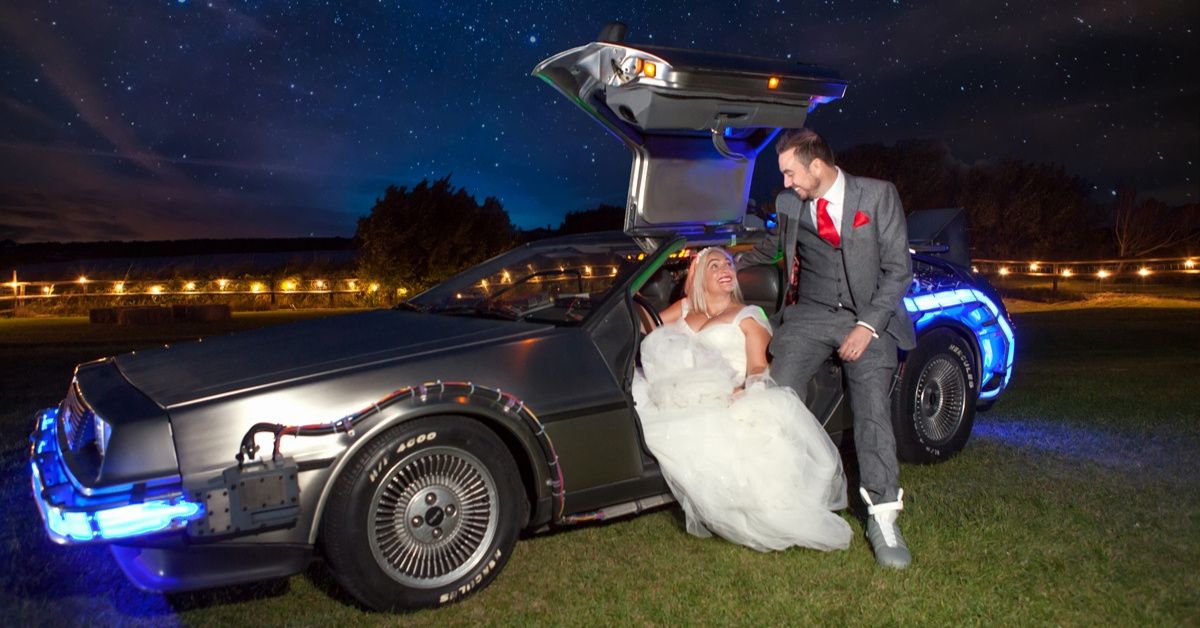 Superfans Tie The Knot With 'Back To The Future'-Themed Wedding, Complete With The Original DeLorean