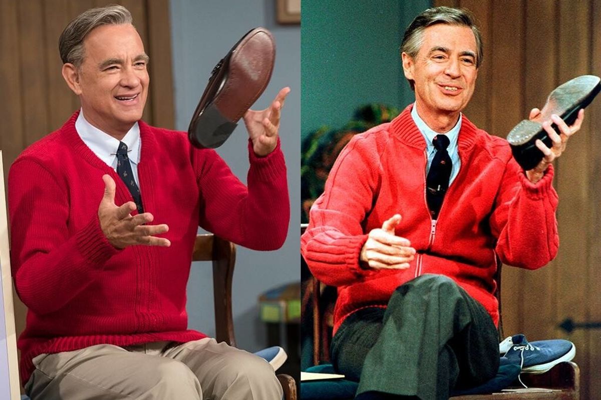 Tom Hanks and Fred Rogers