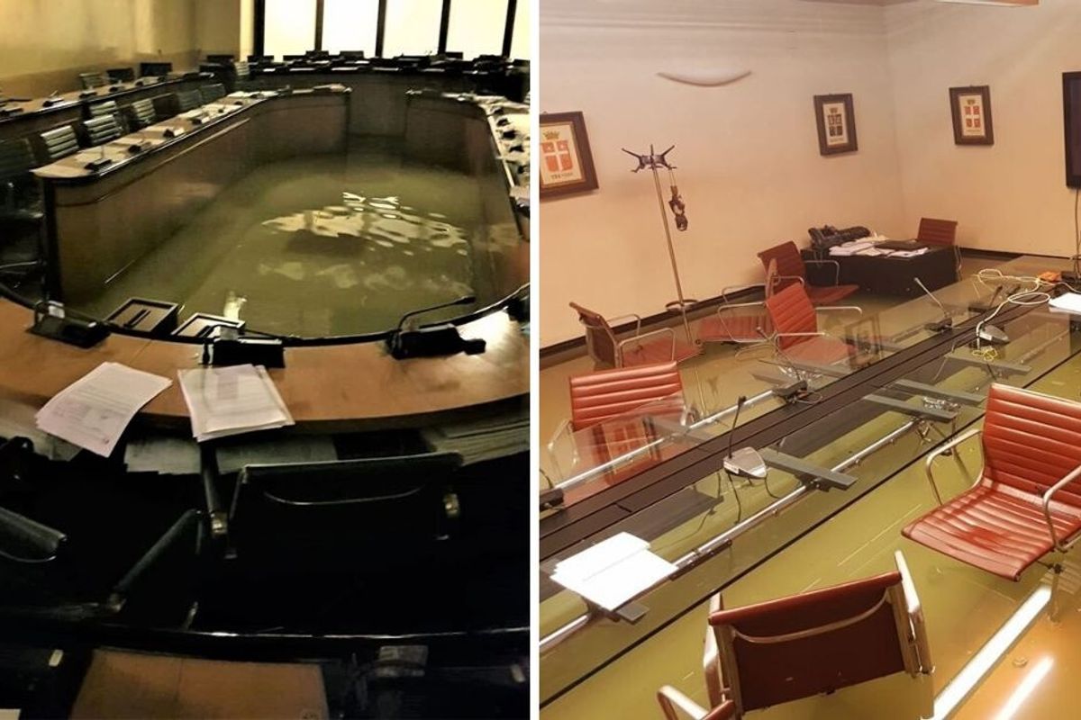 Italian council chamber floods—just after council rejected climate change measures
