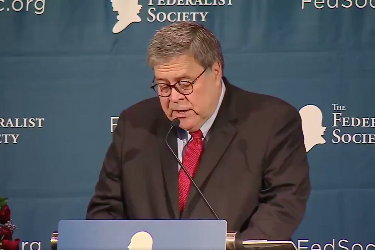 Bill Barr Is Just Like, Really Sick Of You People Being So Mean To Poor Donald Trump, OK?