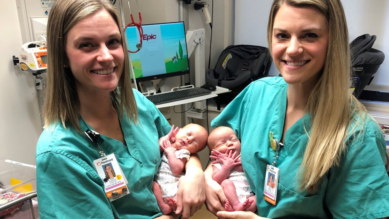 Identical twin babies delivered by identical twin nurses at Georgia hospital