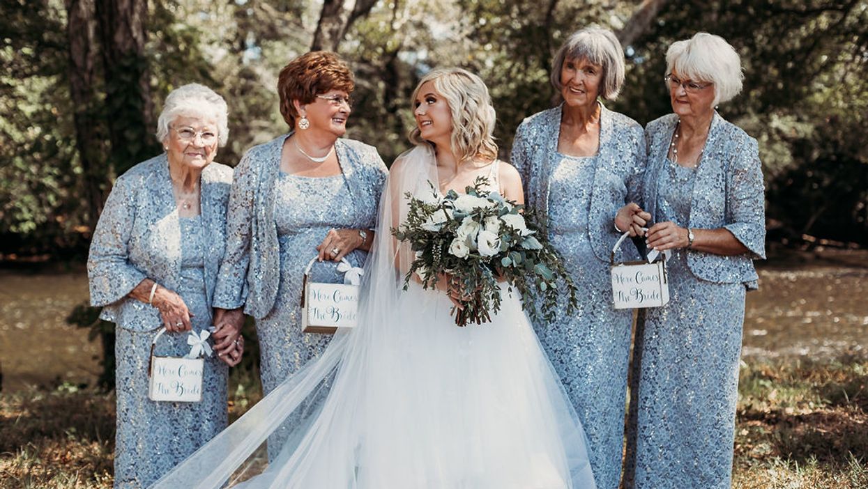 This Tennessee bride asked her 4 grandmas to be the flowers girls in her wedding