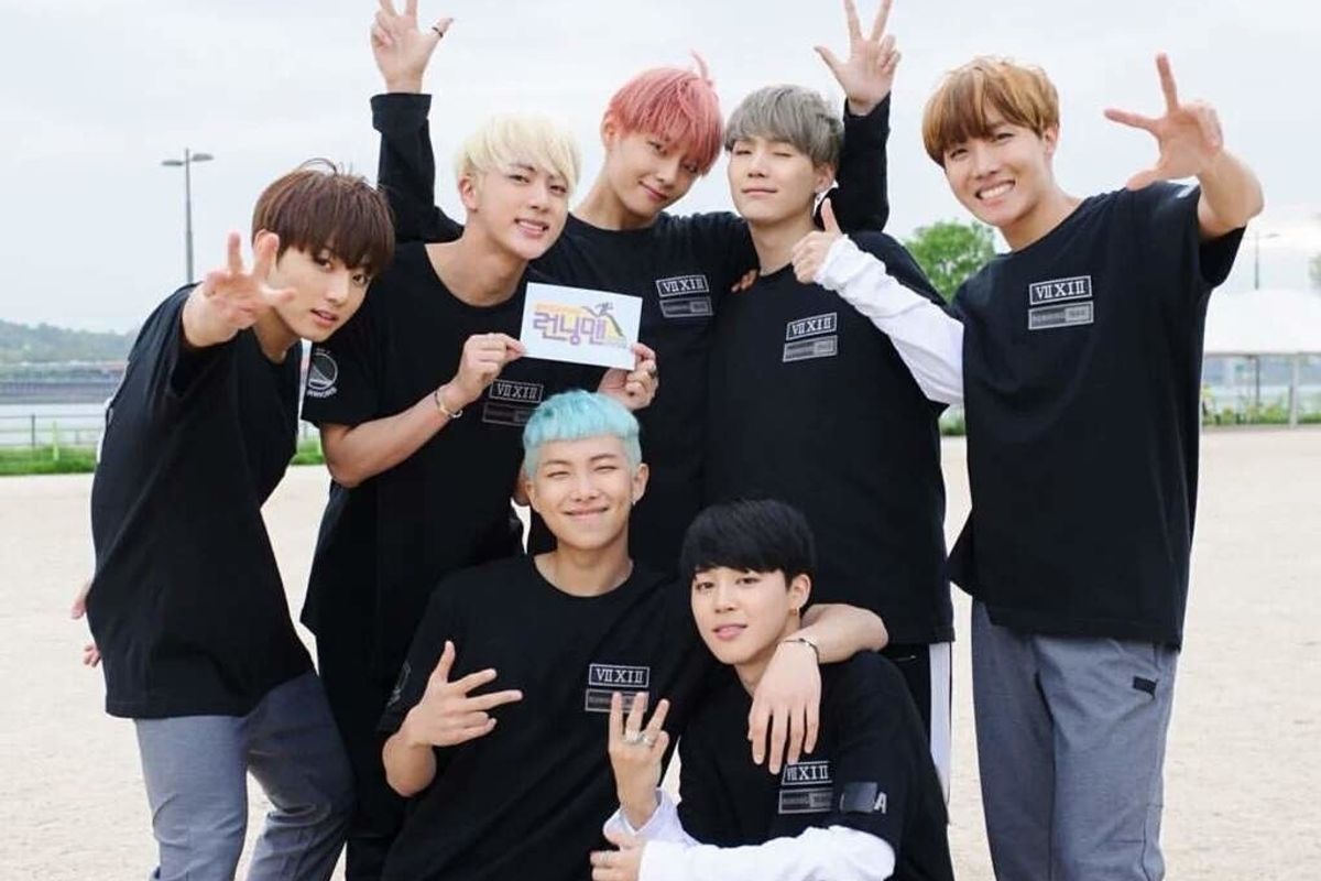 BTS Posing for Running Man
