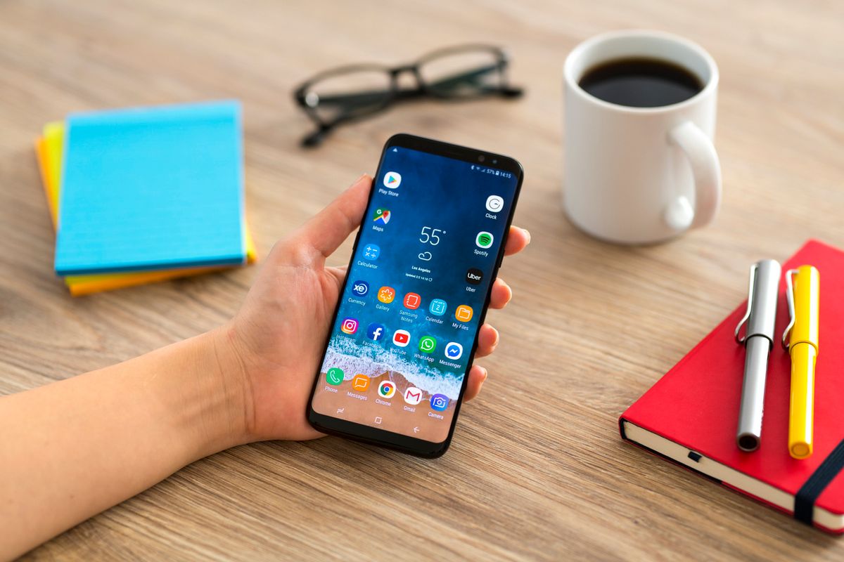 Stock image of a Samsung Galaxy S9