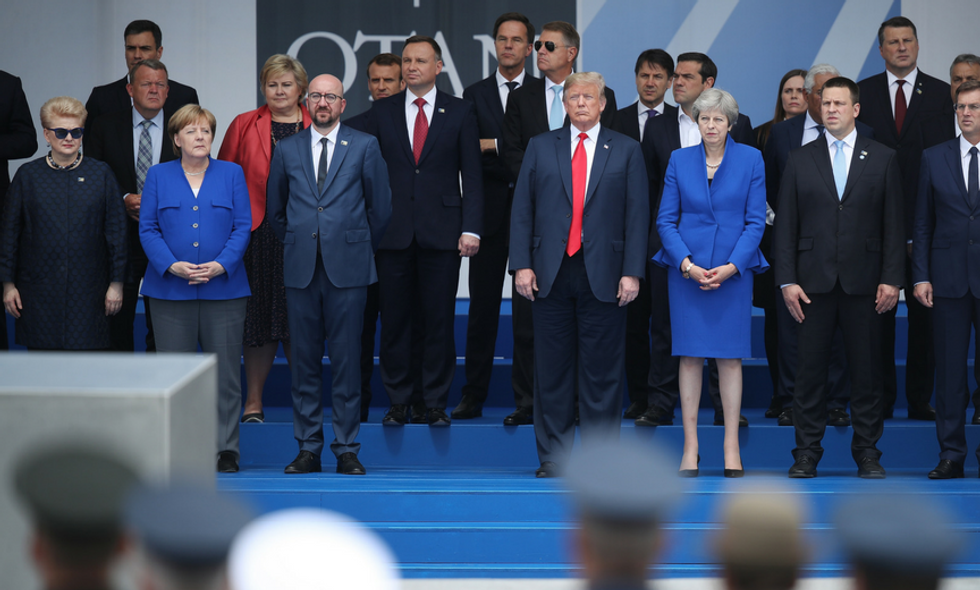 This Photo From the NATO Summit Perfectly Sums Up Donald Trump's Relationship With Europe