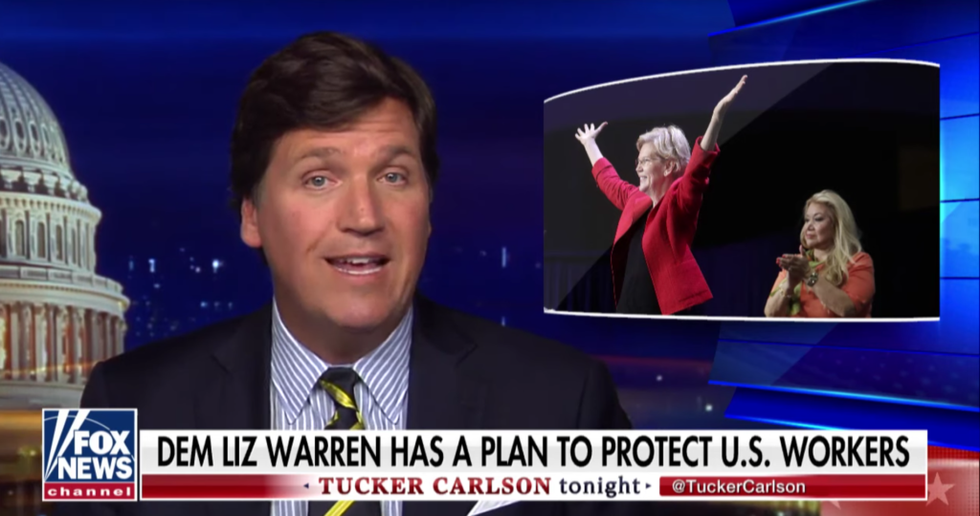 Tucker Carlson Just Praised Elizabeth Warren's Economic Policy Proposals and People Are Very Confused